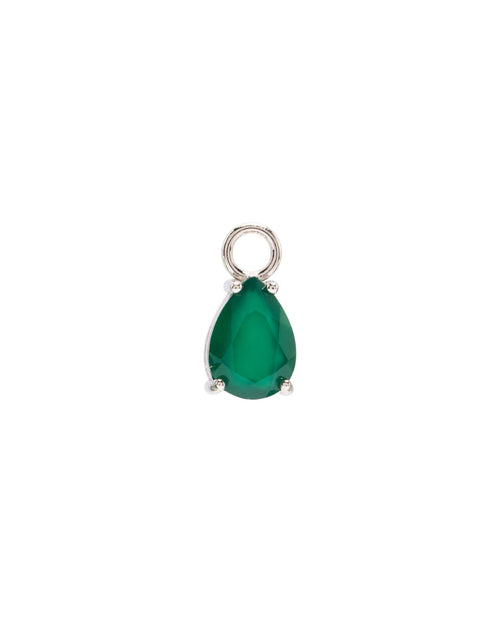 Sylvie Green Agate Earrings Charm
