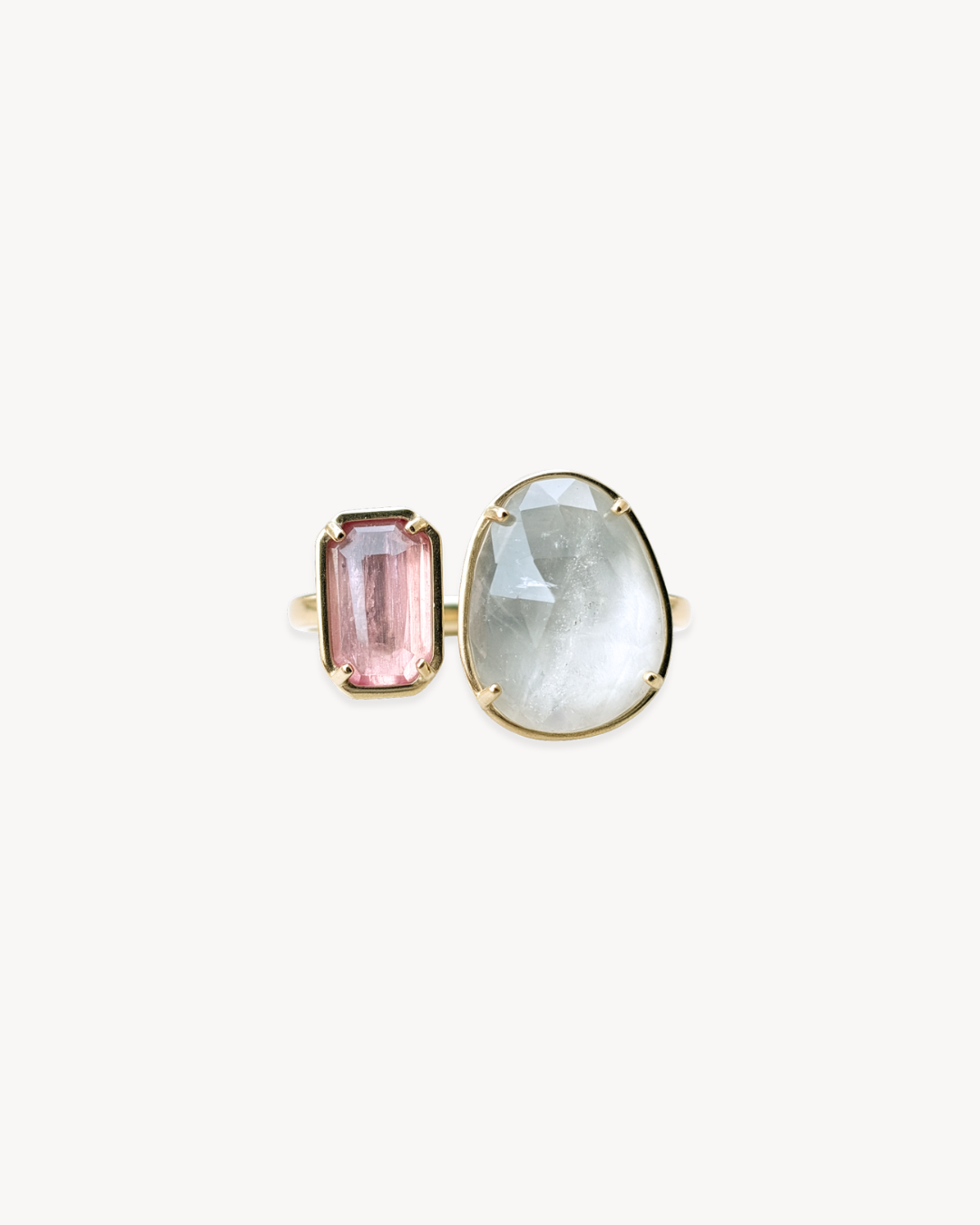 Duality Ring – Aquamarine & Tourmaline - Antonia Y. Jewelry