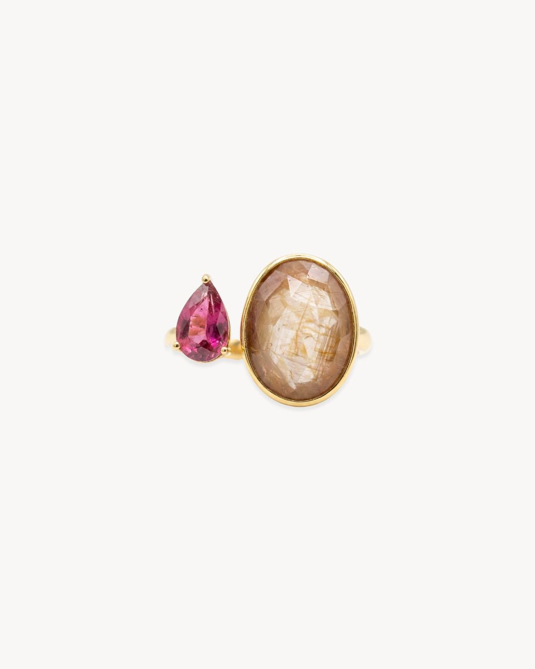 Duality Ring – Pink Sapphire, Pink Tourmaline - Antonia Y. Jewelry