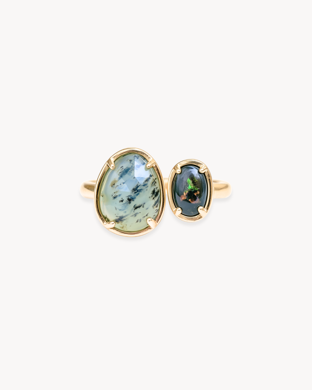 Duality Ring – Australian Opal & Peruvian Opal - Antonia Y. Jewelry