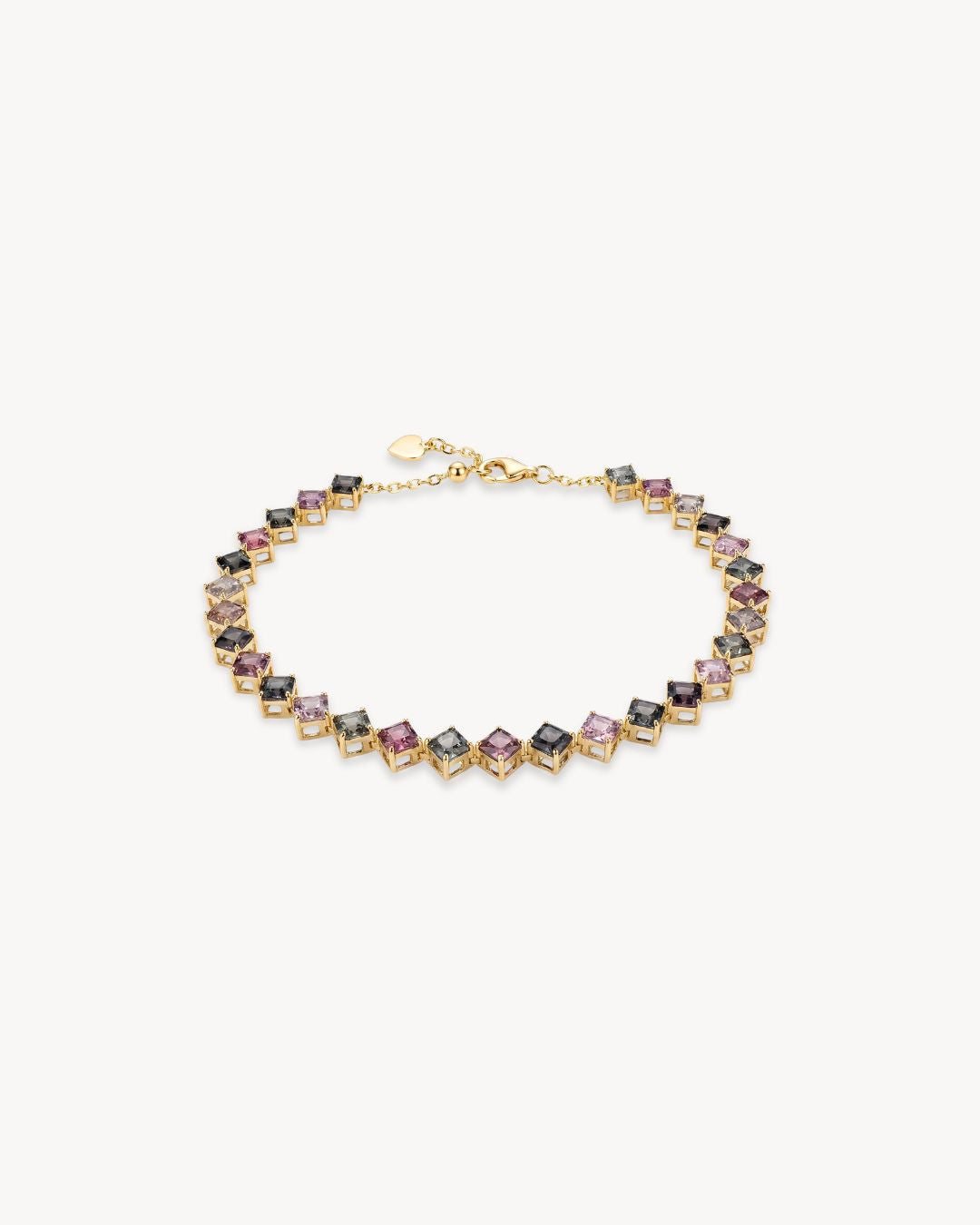 Natural Spinel Tennis Bracelet in 9K Gold - Antonia Y. Jewelry