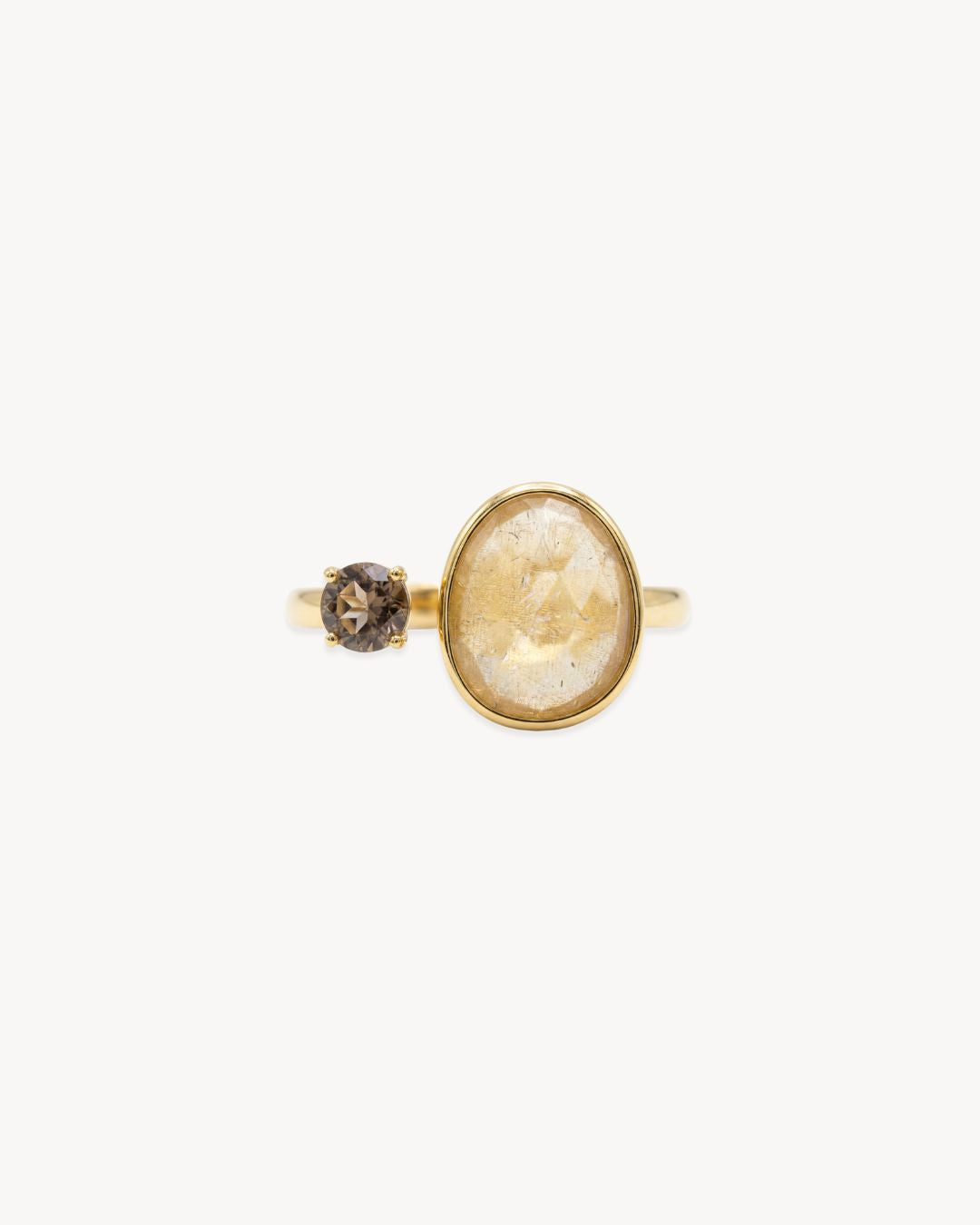 Duality Ring – Topaz, Smokey Quartz - Antonia Y. Jewelry