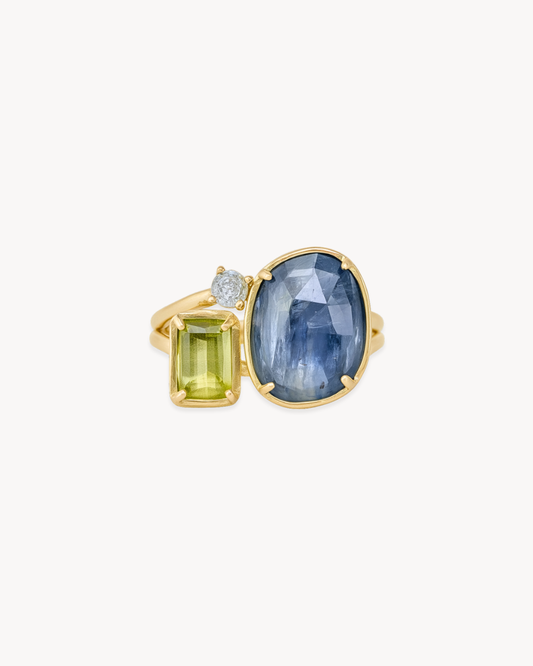 Duality Ring – Kyanite, Tourmaline & White Topaz - Antonia Y. Jewelry