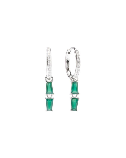 Silas Green Agate Hoops