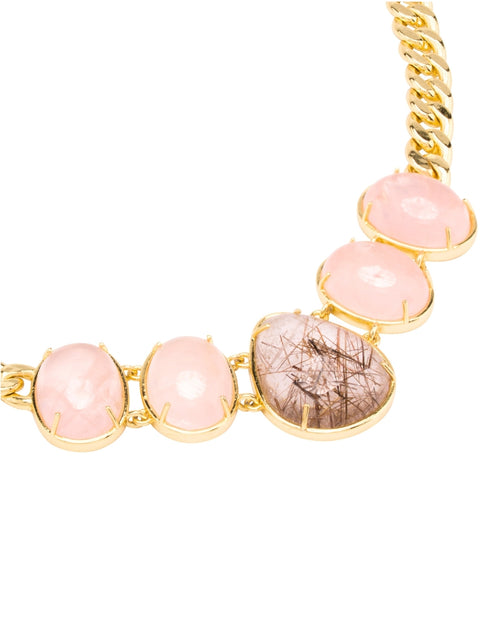 Rhutile & Rose Quartz Necklace