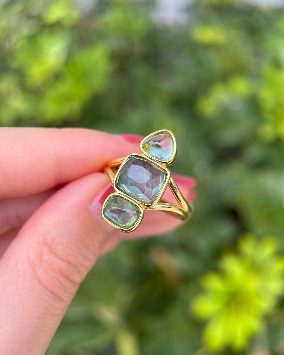 Duality Ring – Green Tourmaline - Antonia Y. Jewelry