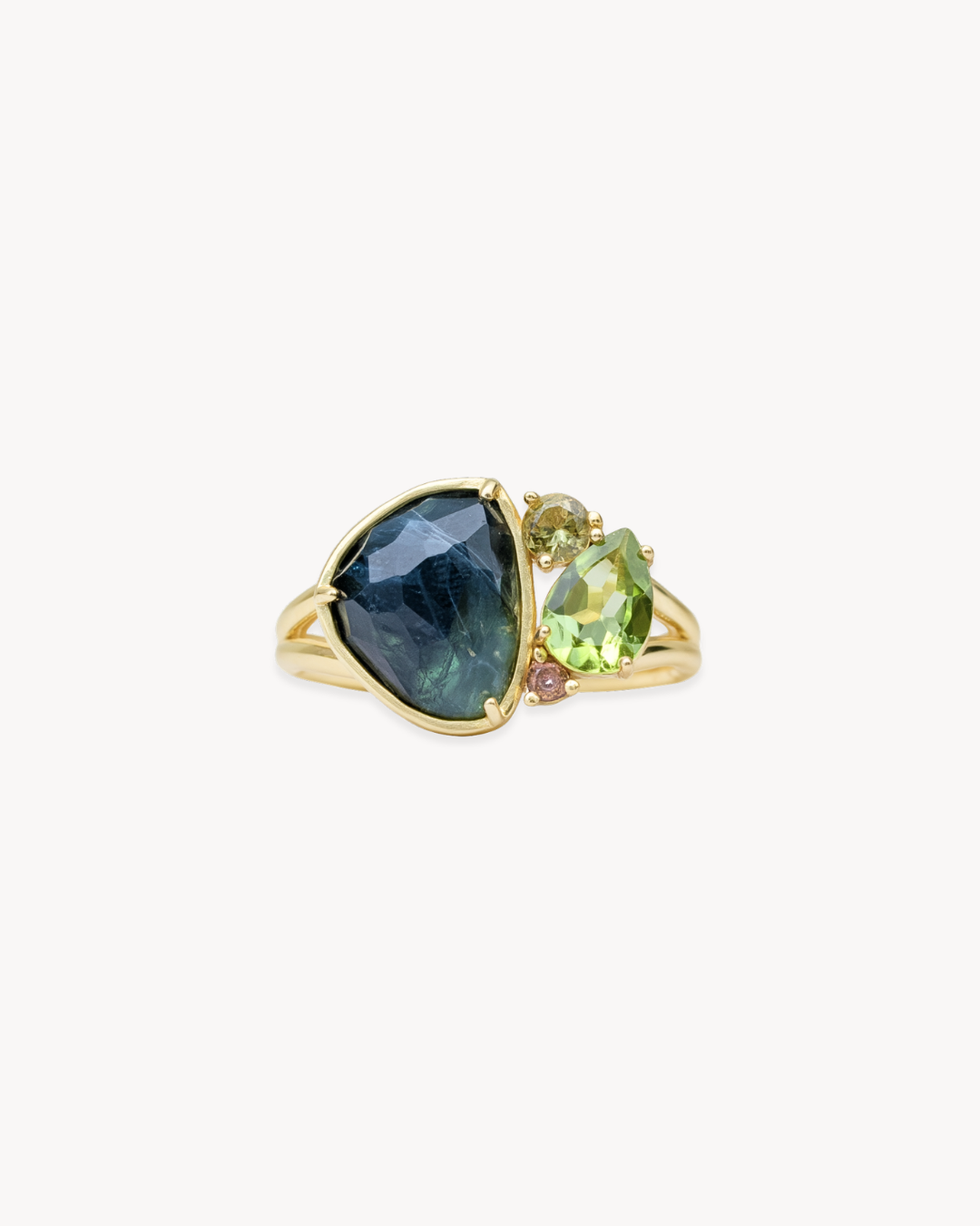 Duality Ring – Tourmaline, Peridot & Topaz - Antonia Y. Jewelry