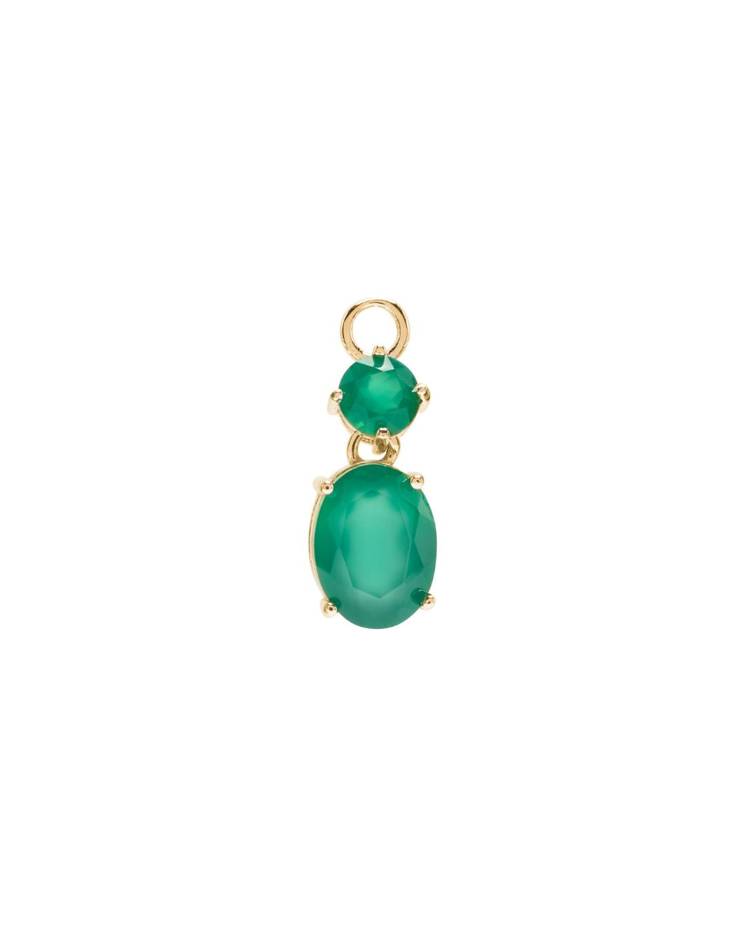 Chloe Green Agate Earrings Charm - Antonia Y. Jewelry