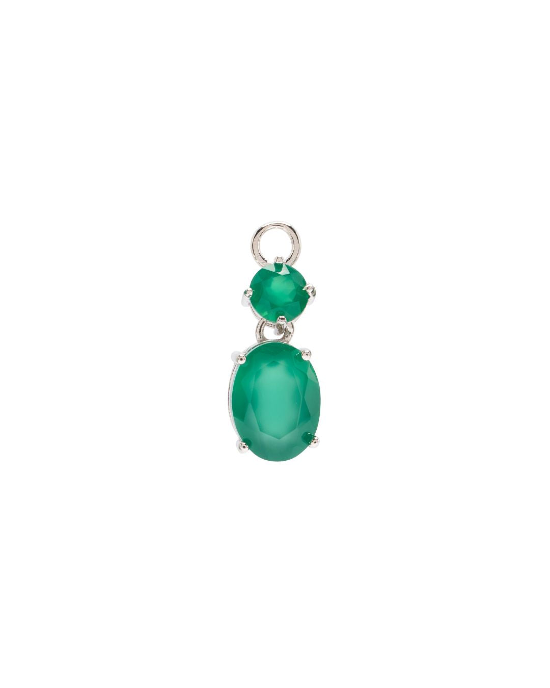 Chloe Green Agate Earrings Charm - Antonia Y. Jewelry