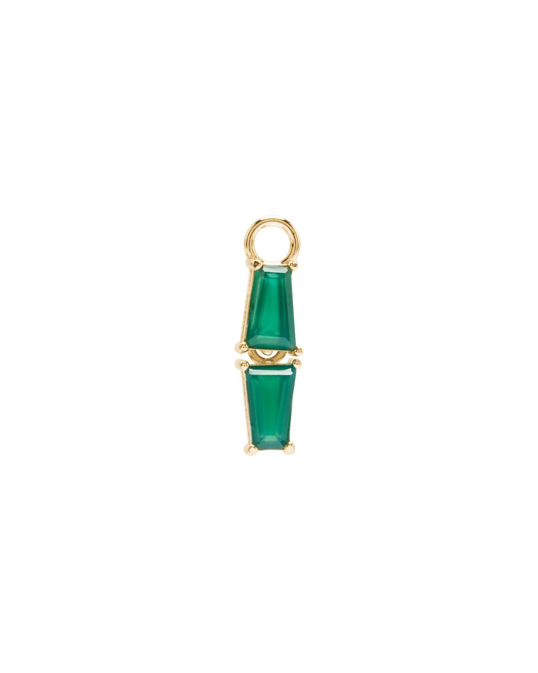 Silas Green Agate Earrings Charm - Antonia Y. Jewelry