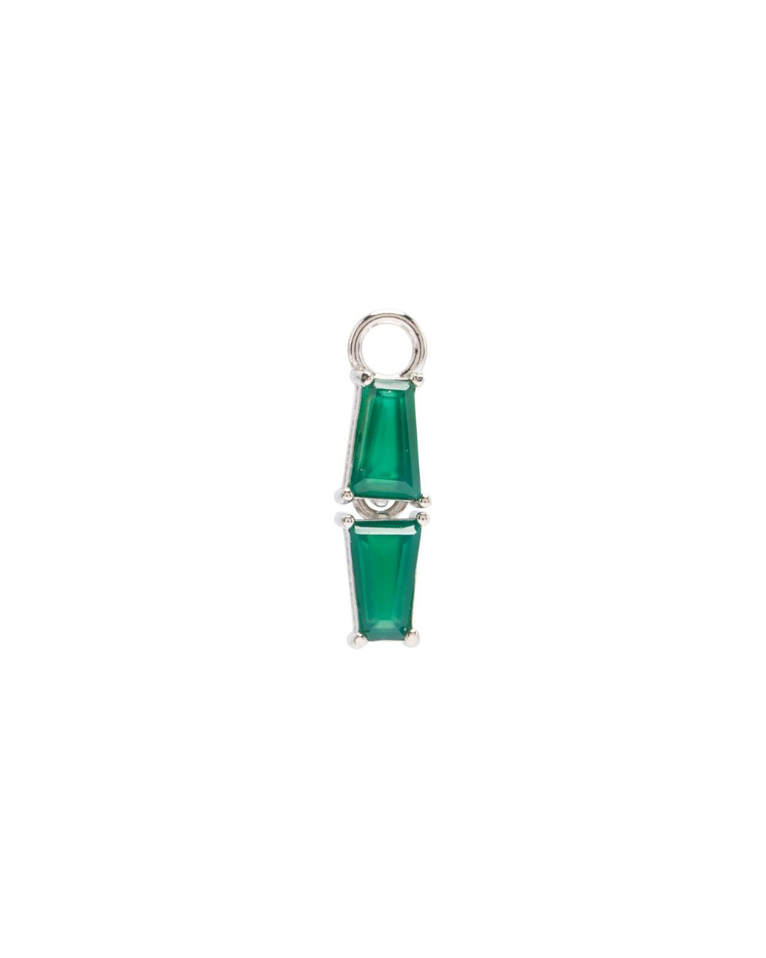 Silas Green Agate Earrings Charm - Antonia Y. Jewelry