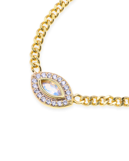 Isha Evil Eye Necklace - Moonstone - Antonia Y. Jewelry