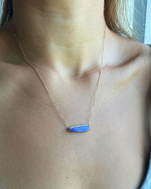 Midnight Swell Necklace in 9K Gold - Antonia Y. Jewelry