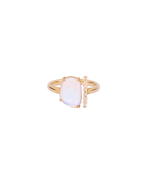 Tidal Whisper Opal Ring in 9K Gold - Antonia Y. Jewelry