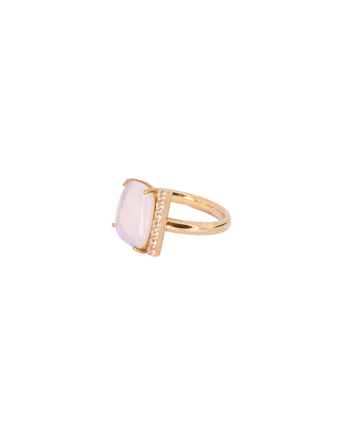 Tidal Whisper Opal Ring in 9K Gold - Antonia Y. Jewelry