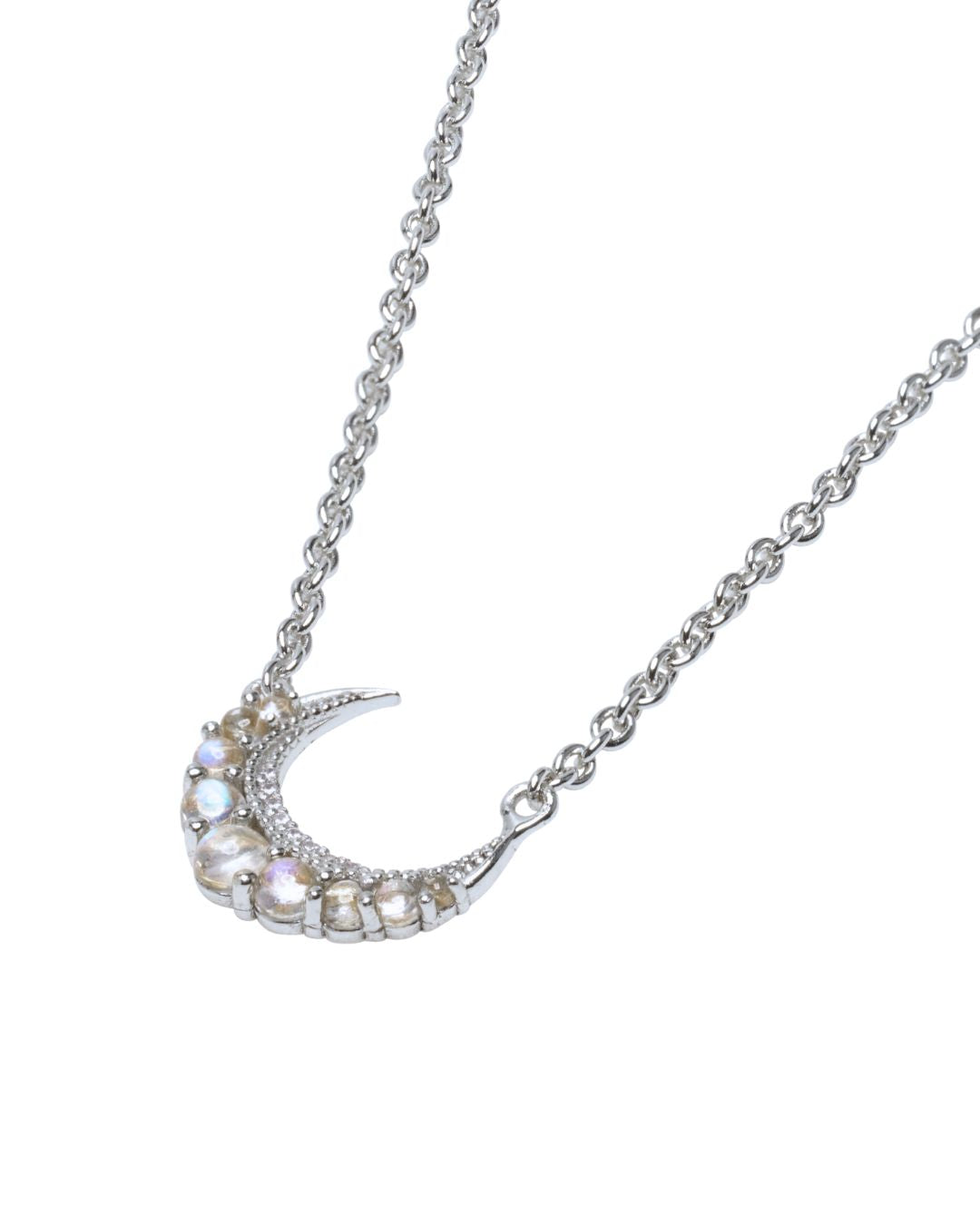 Astra Moonstone Necklace in Silver - Antonia Y. Jewelry