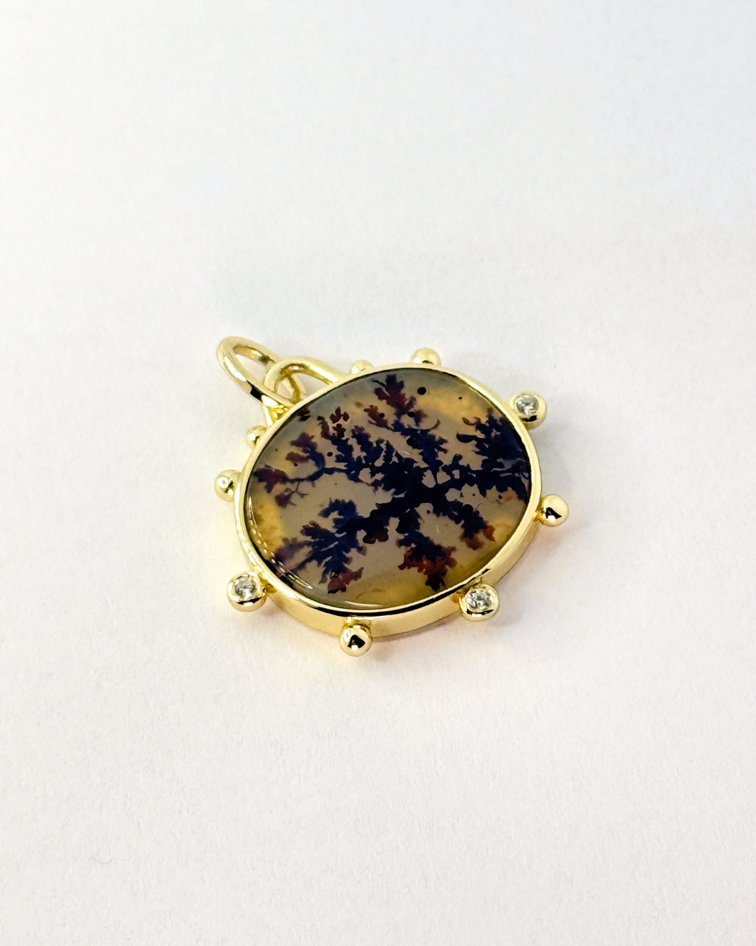 Ceres Dendrite Agate Pendant - Antonia Y. Jewelry