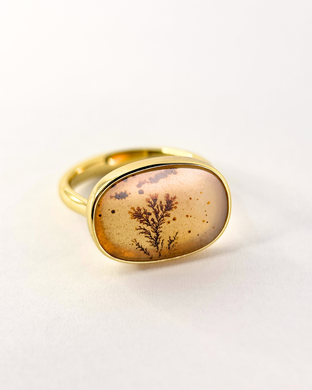 Ceres Dendrite Agate Ring - Antonia Y. Jewelry