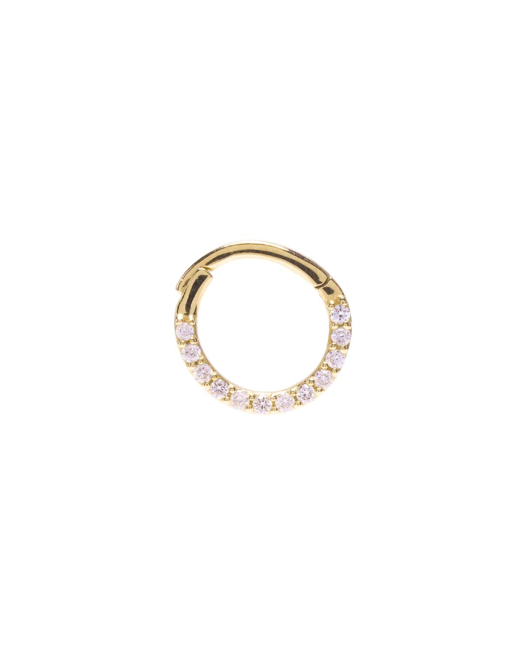 Clicker Bail with Lab-Grown Diamonds in 14K Gold - Antonia Y. Jewelry