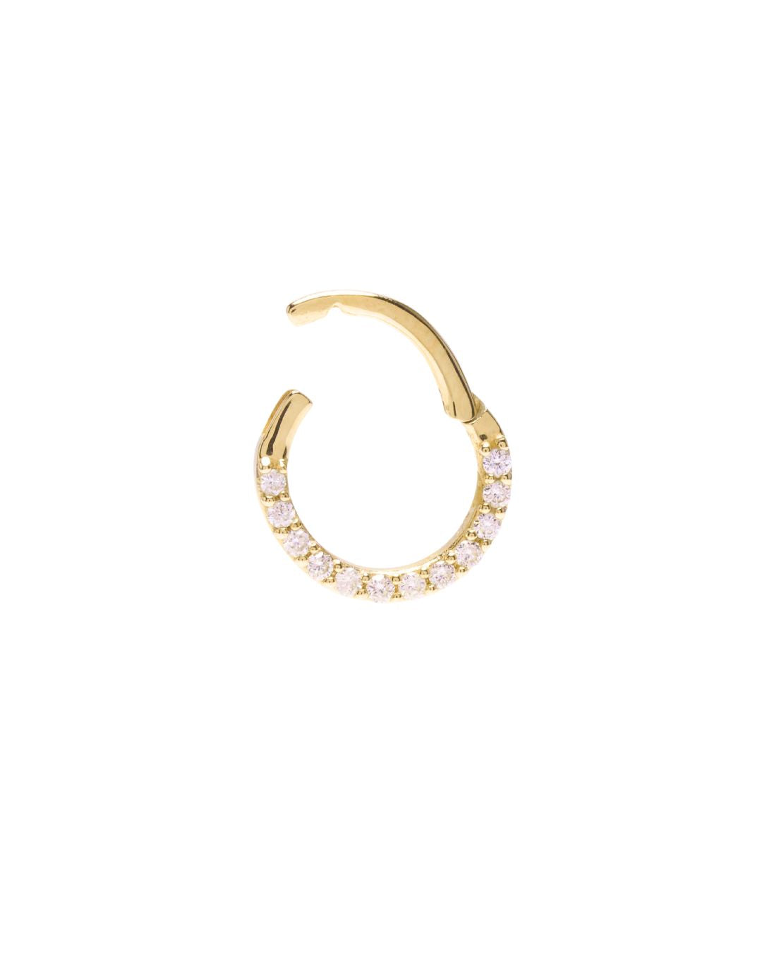Clicker Bail with Lab-Grown Diamonds in 14K Gold - Antonia Y. Jewelry