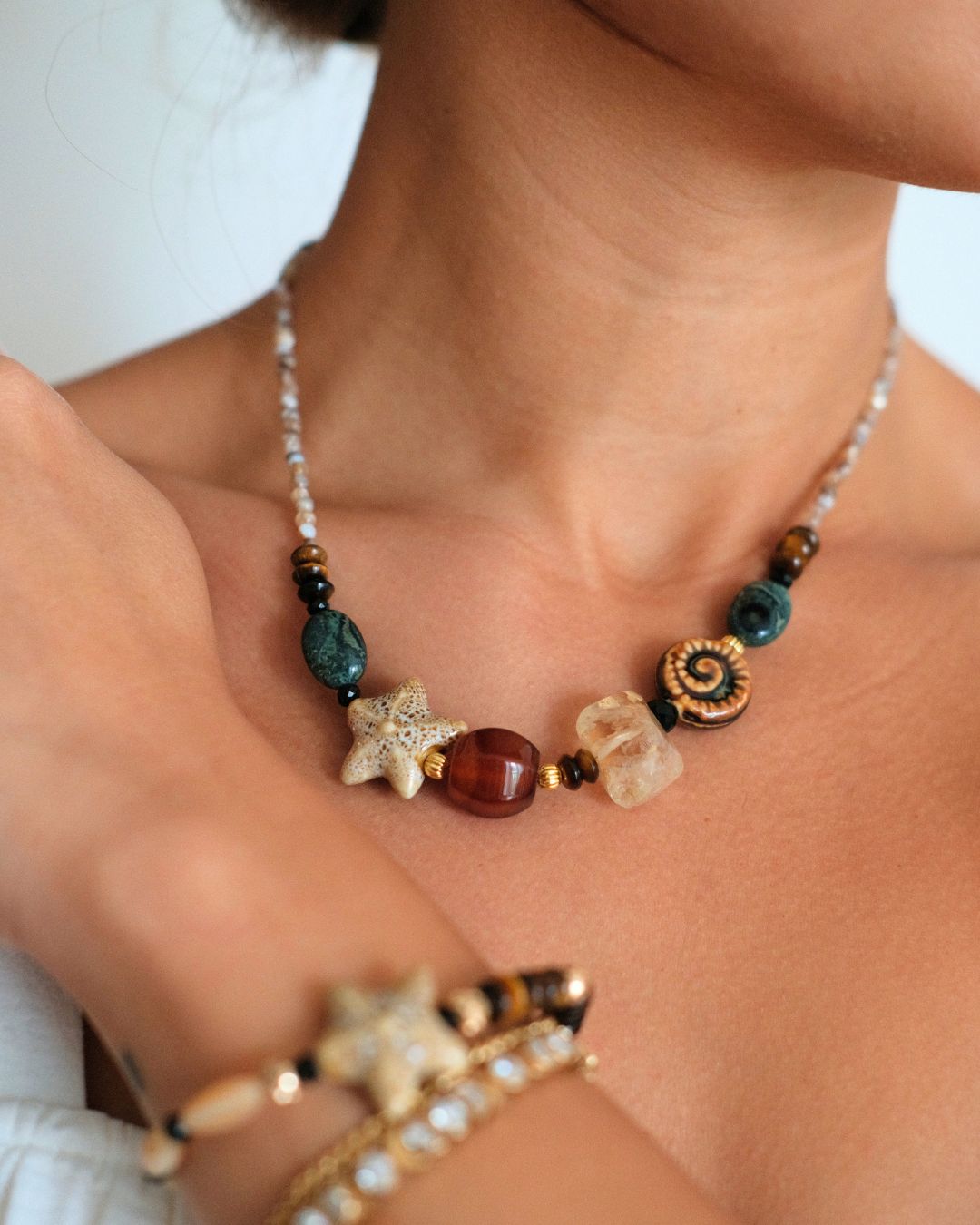 Coraline Beaded Necklace - Antonia Y. Jewelry