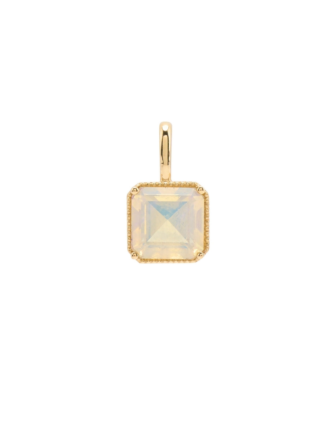 Cube Opal Pendant in 9K Gold - Antonia Y. Jewelry