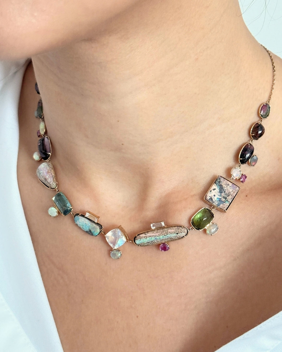 Elysia Necklace in 9K Gold - Antonia Y. Jewelry