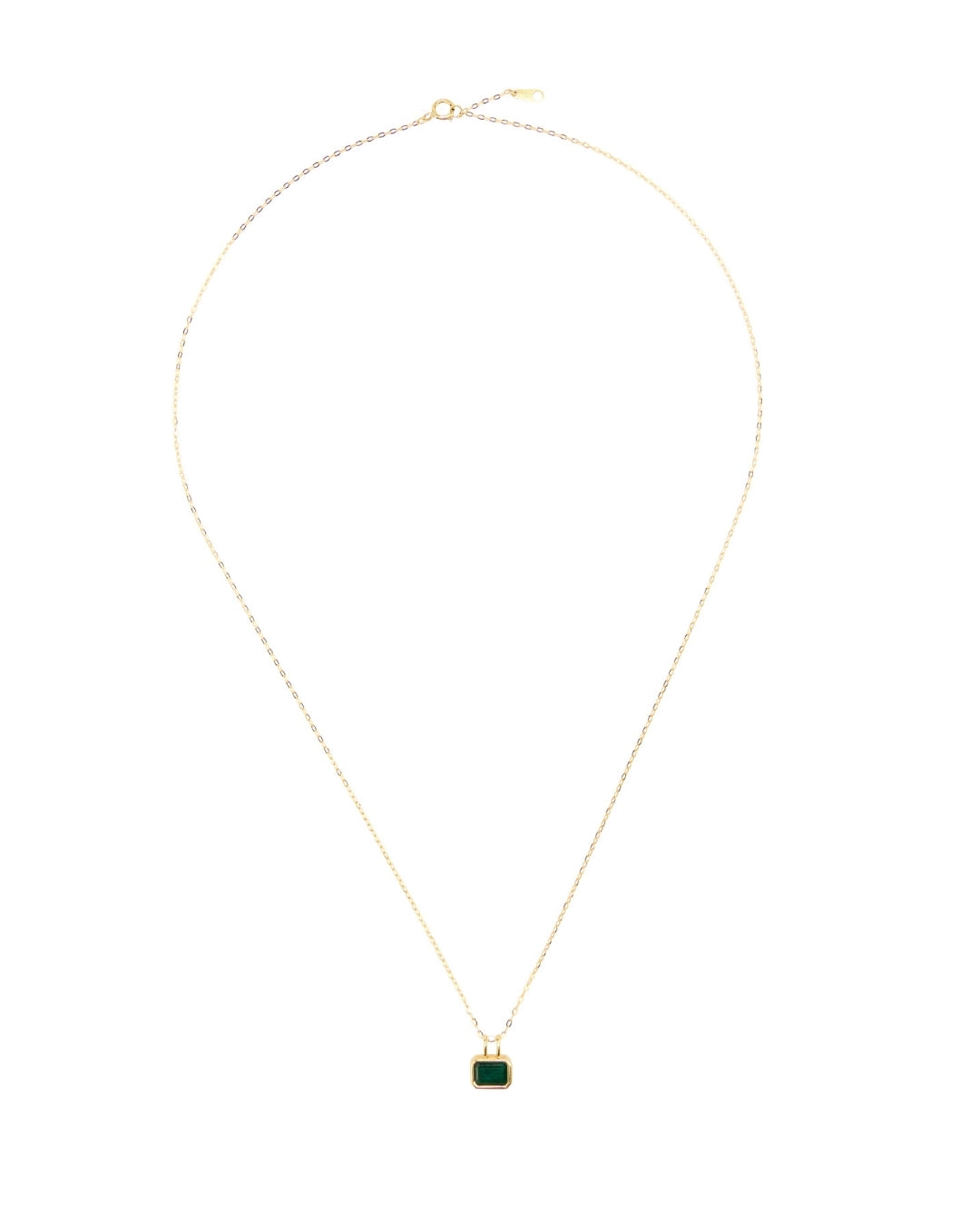 Natural Emerald Necklace in 14K Gold - Antonia Y. Jewelry