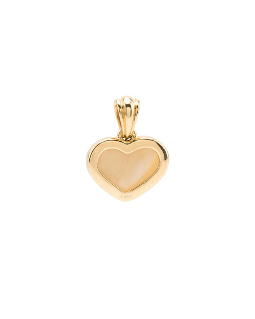 White Heart Pendant in 14K Gold