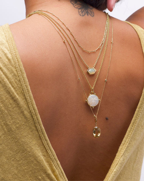 Helene Mother of Pearl Necklace - Antonia Y. Jewelry