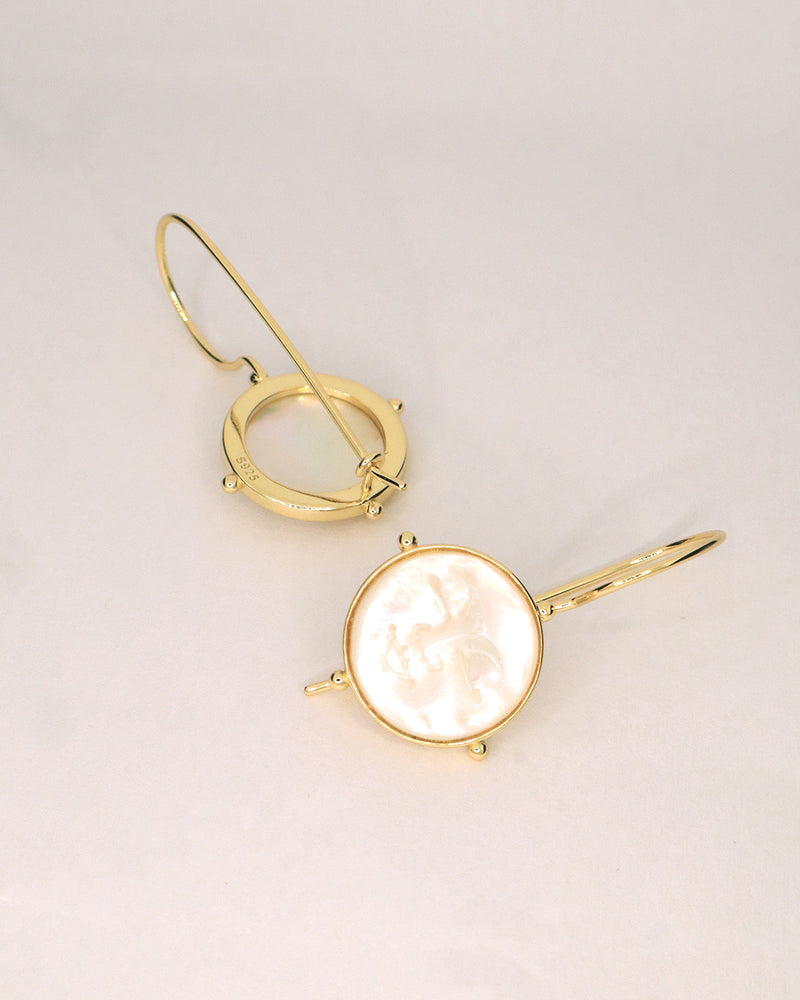 Helene Mother of Pearl Earrings - Antonia Y. Jewelry