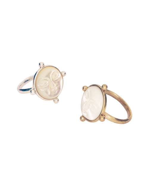 Helene Mother of Pearl Ring - Antonia Y. Jewelry