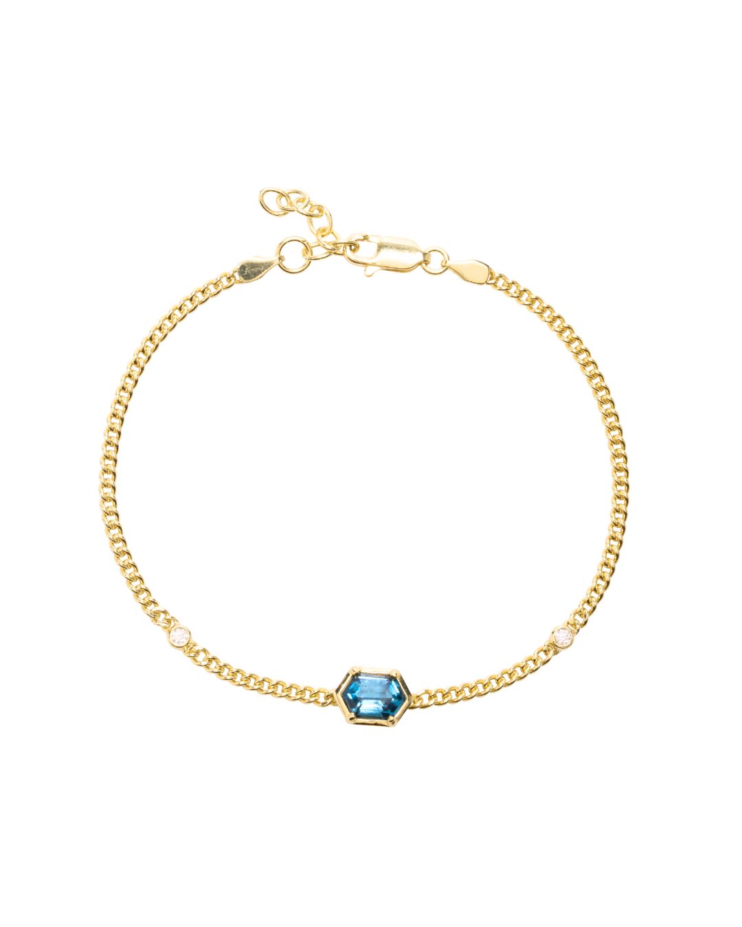 Hexa II Blue Topaz Bracelet - Antonia Y. Jewelry