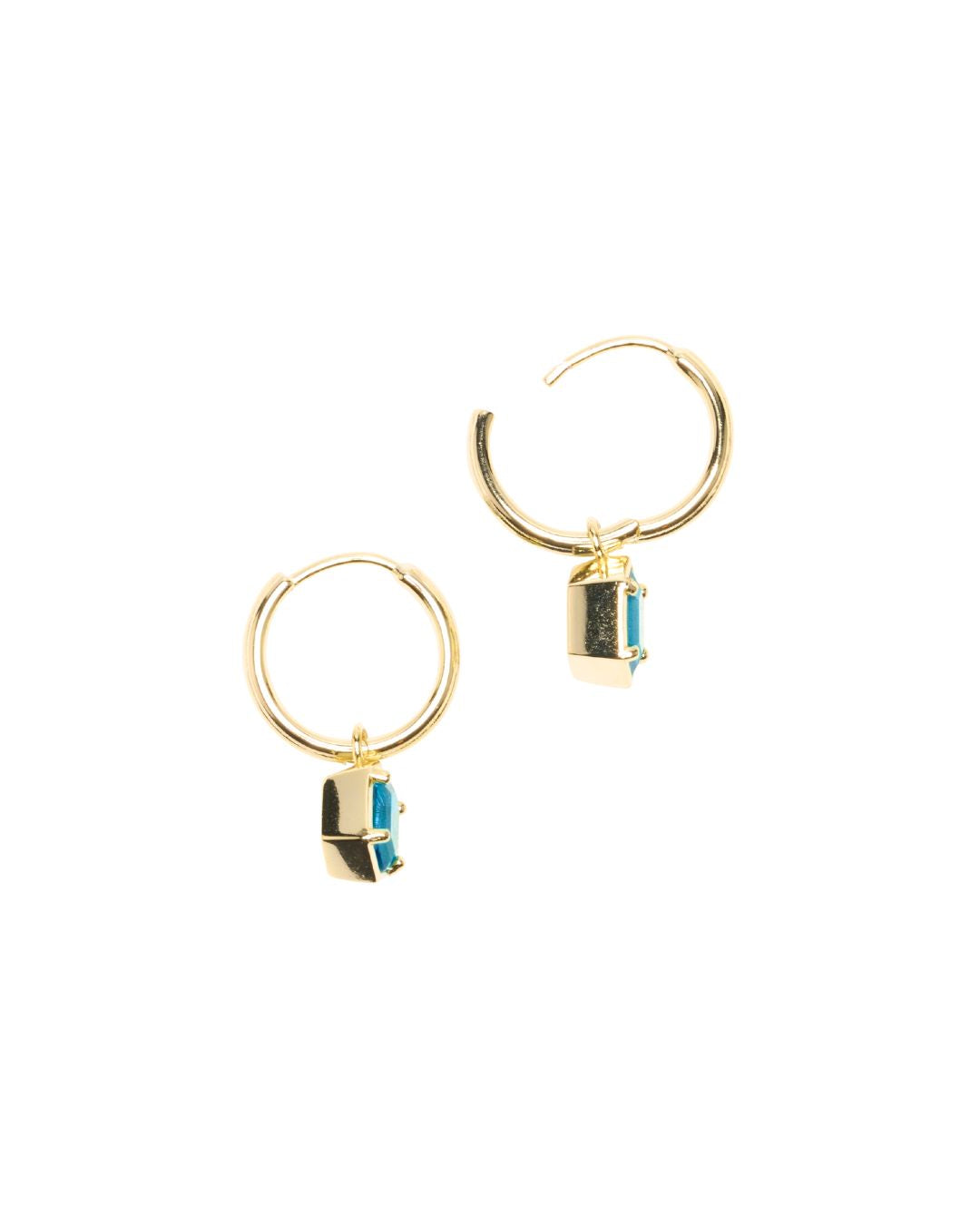 Hexa II Blue Topaz Dangle Earrings - Antonia Y. Jewelry