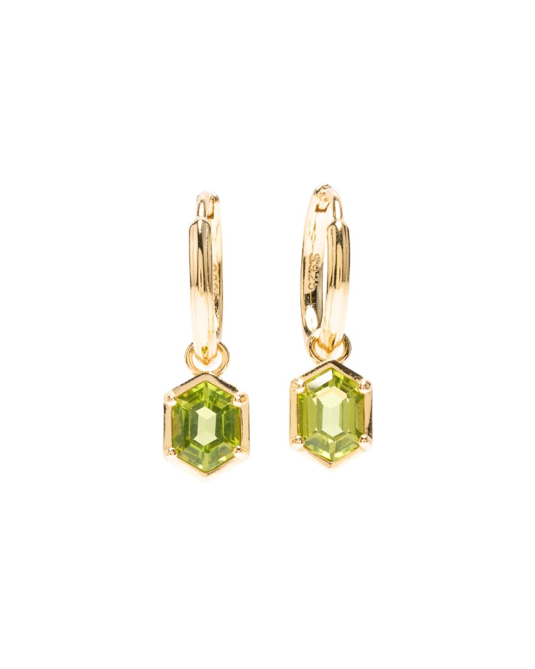 Hexa II Peridot Dangle Earrings - Antonia Y. Jewelry