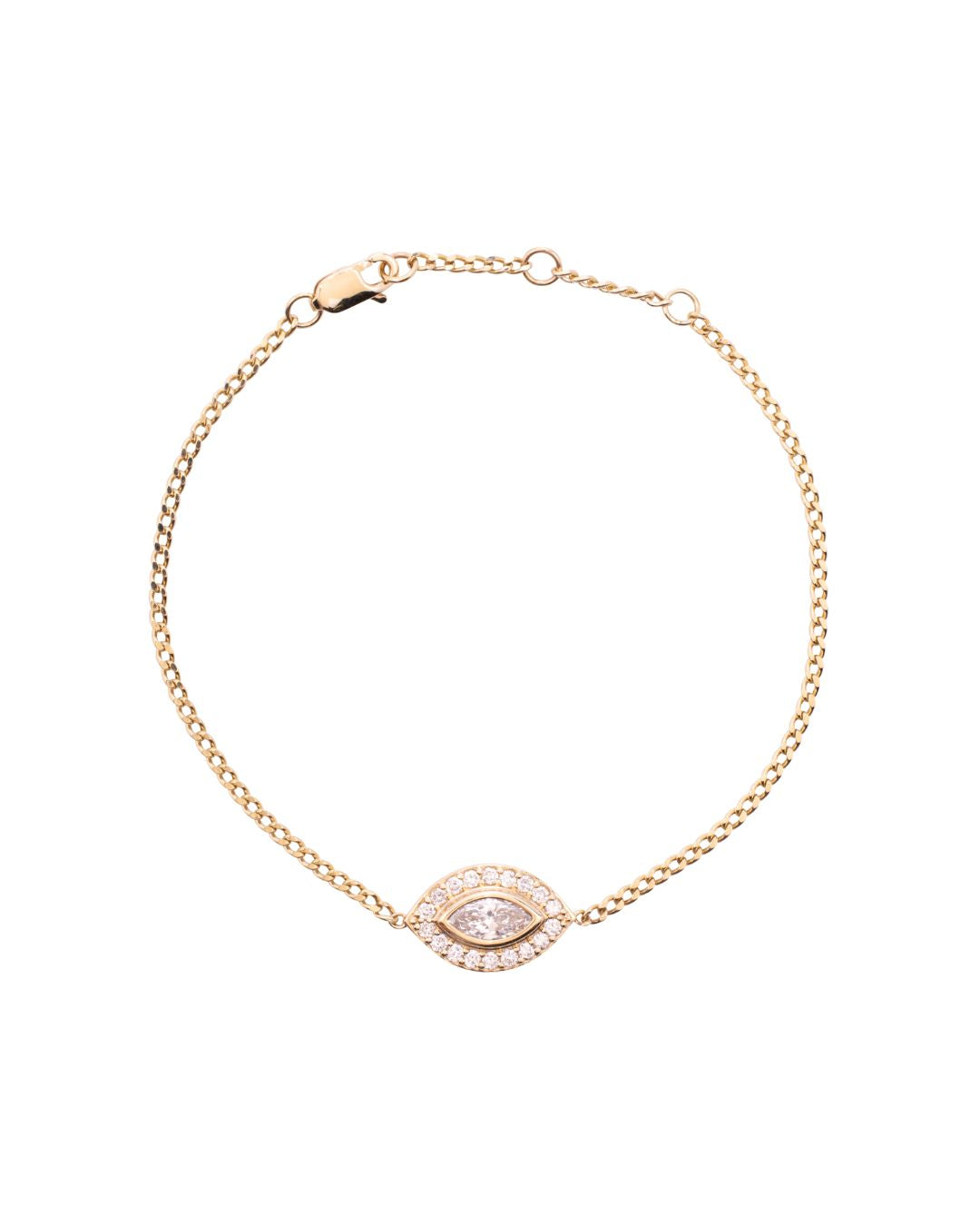 Isha Evil Eye Bracelet in 18K Gold - Lab-Grown Diamond - Antonia Y. Jewelry