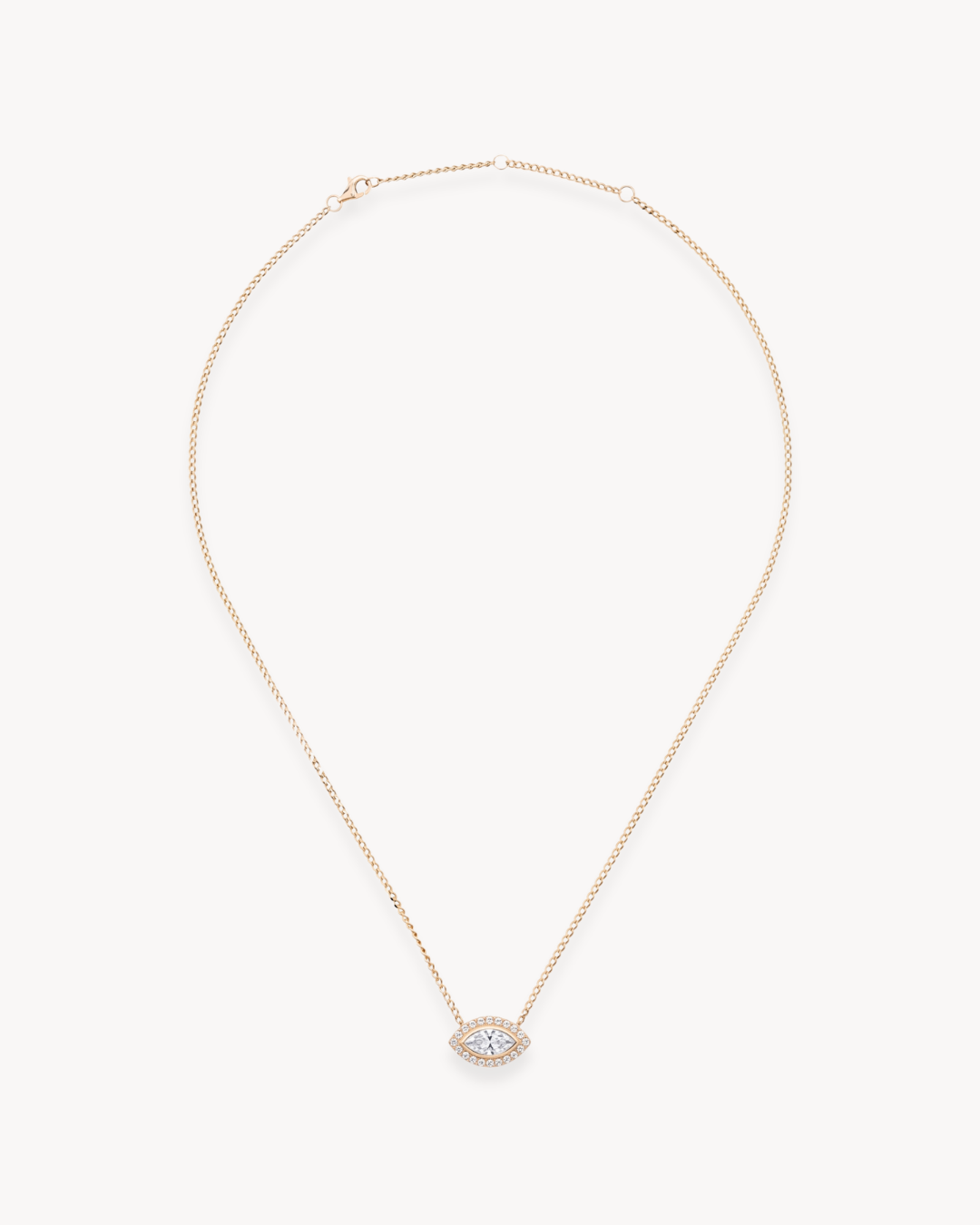 Isha Evil Eye Necklace in 18K Gold with Lab-Grown Diamond - Antonia Y. Jewelry