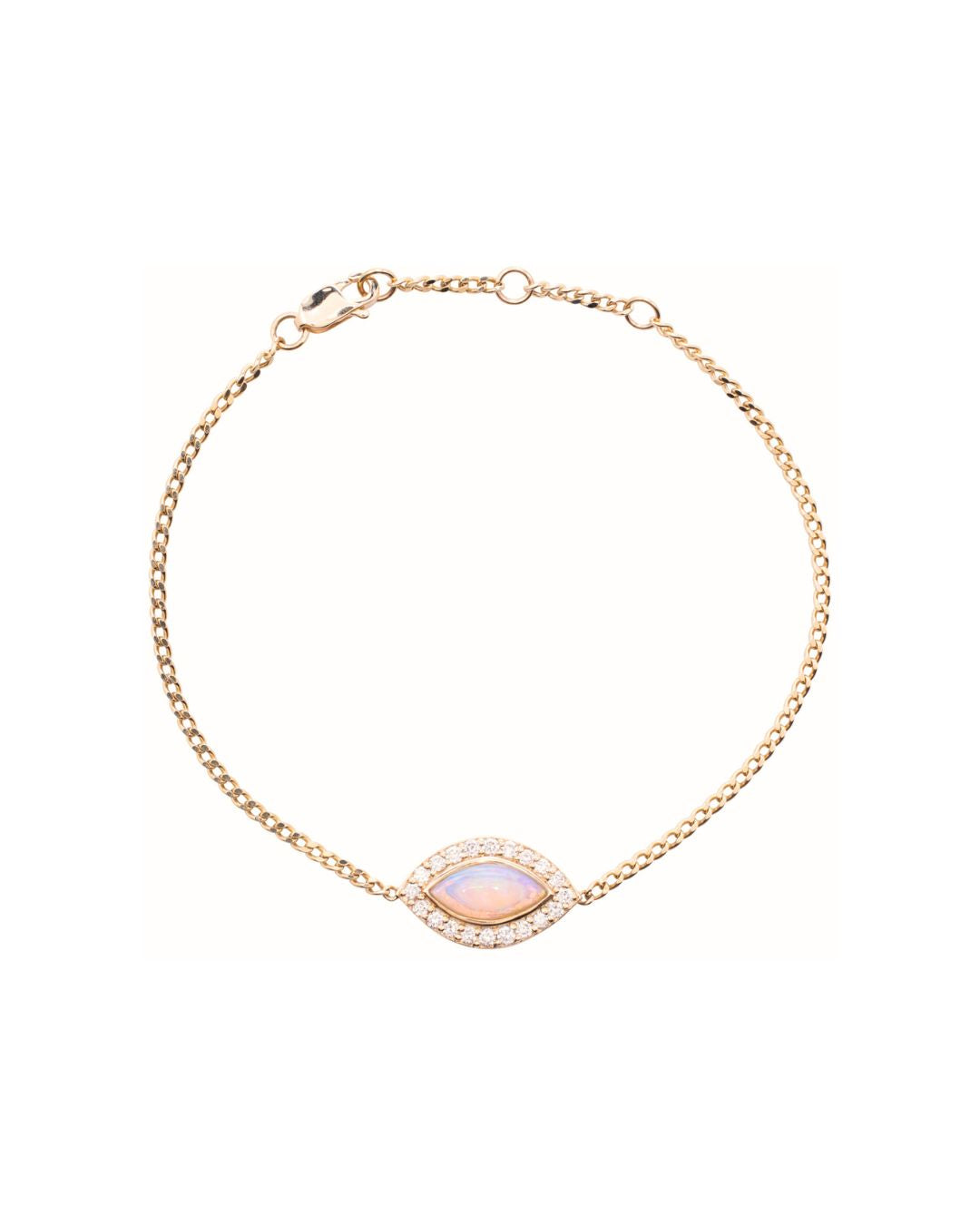 Isha Evil Eye Bracelet in 18K Gold - Australian Opal - Antonia Y. Jewelry