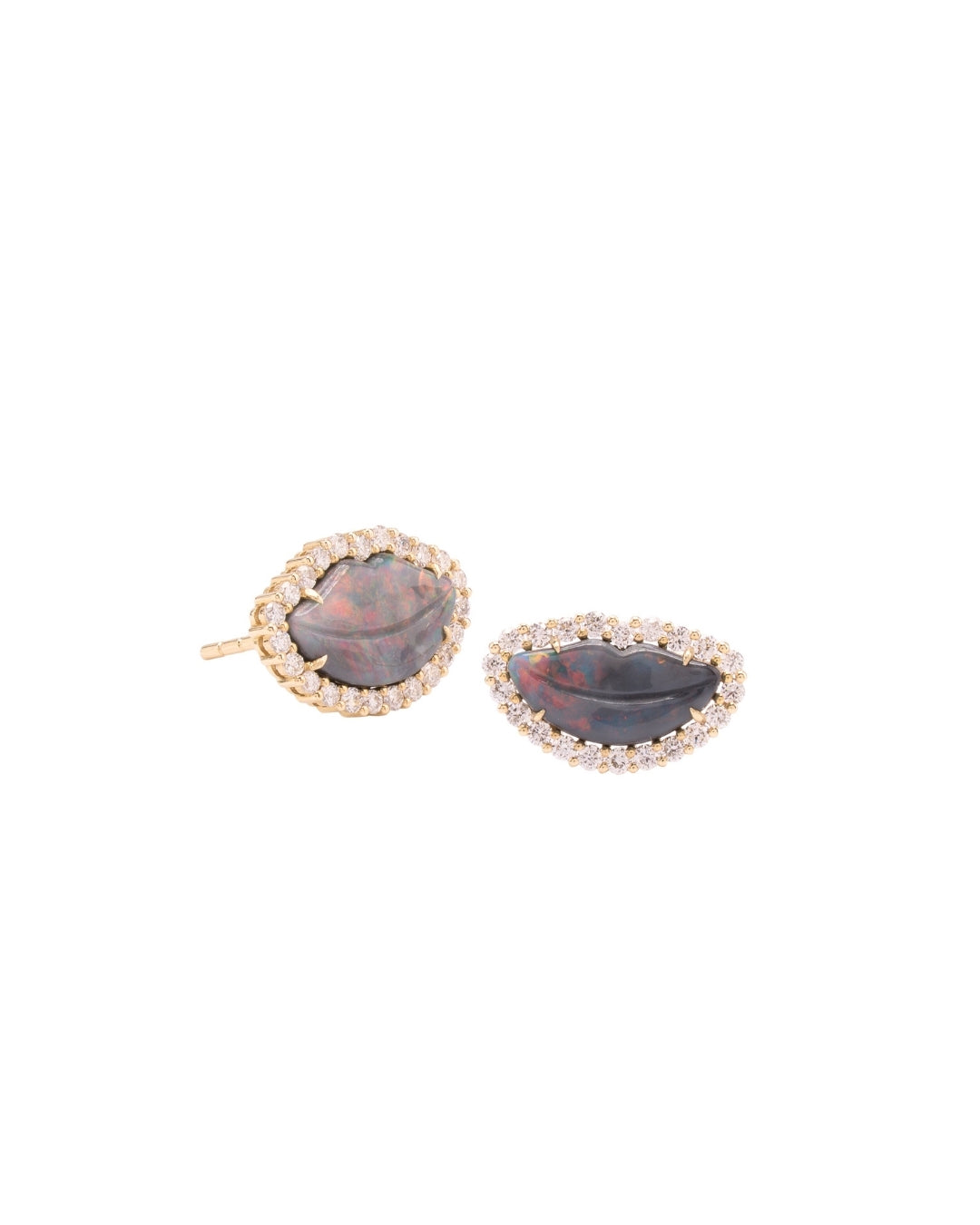Kiss Opal Lips Stud in 14K Gold - Antonia Y. Jewelry