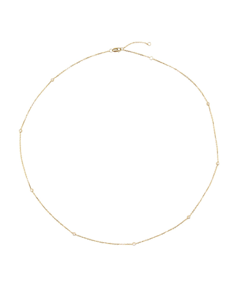 Laina Diamond Station Necklace in 14K Gold