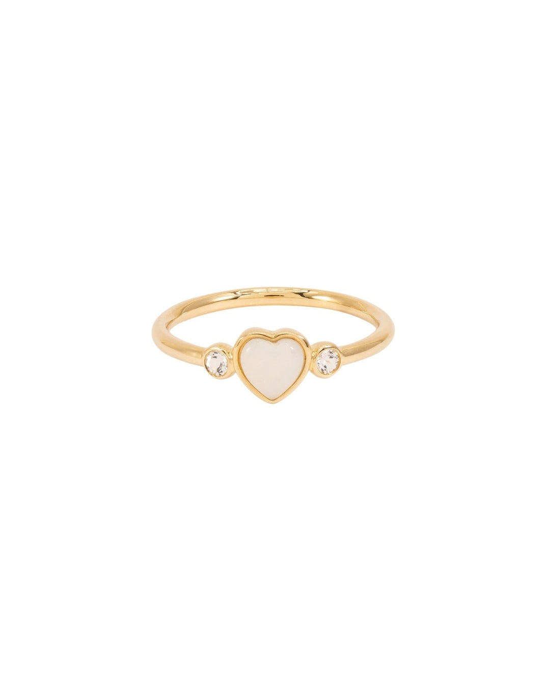 Libi Dainty Heart Opal Ring in 9K Gold - Antonia Y. Jewelry