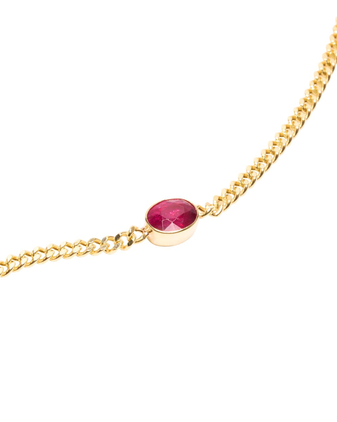 Lux Oval Ruby Bracelet in 18K Gold - Antonia Y. Jewelry
