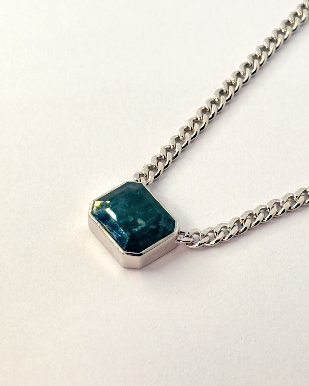 Lux Grandidierite Necklace in Silver - Antonia Y. Jewelry
