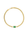 Lux Natural Emerald Bracelet in 18K Gold