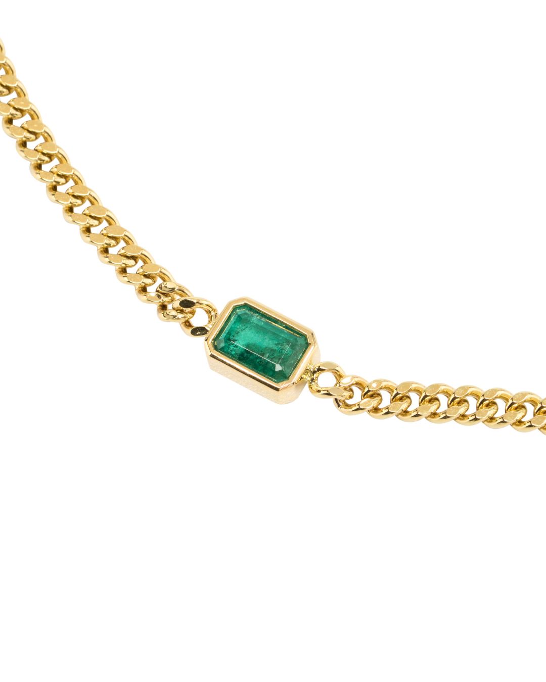 Lux Natural Emerald Bracelet in 18K Gold - Antonia Y. Jewelry
