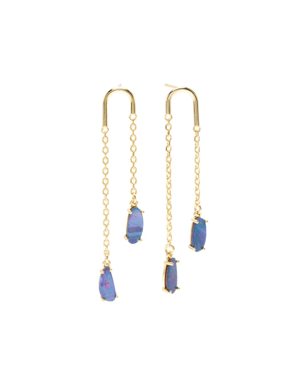 Lyn Australian Opal Waterfall Earrings - Antonia Y. Jewelry