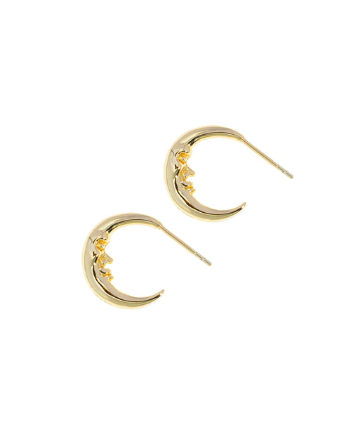 Mene Moon Hoops - Antonia Y. Jewelry