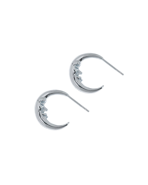 Mene Moon Hoops - Antonia Y. Jewelry