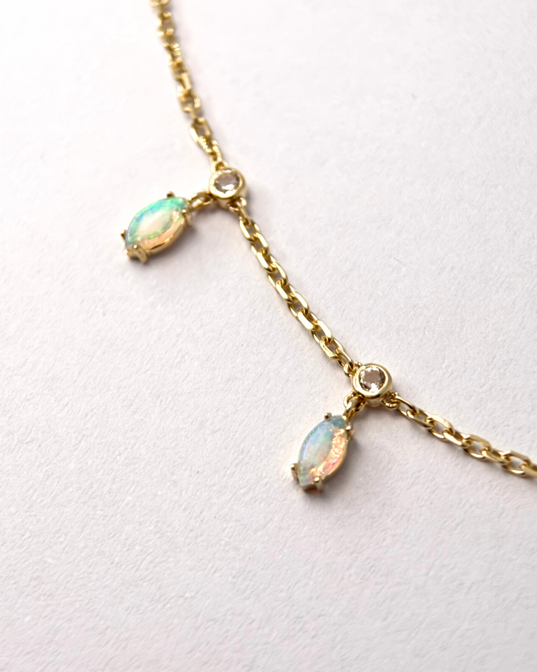 Australian Opal Shaker in 14K Gold - Antonia Y. Jewelry