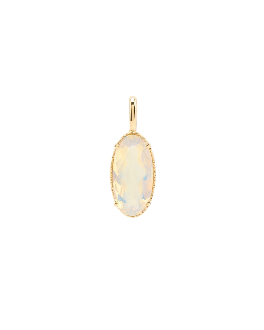 Oval Opal Pendant in 9K Gold - Antonia Y. Jewelry